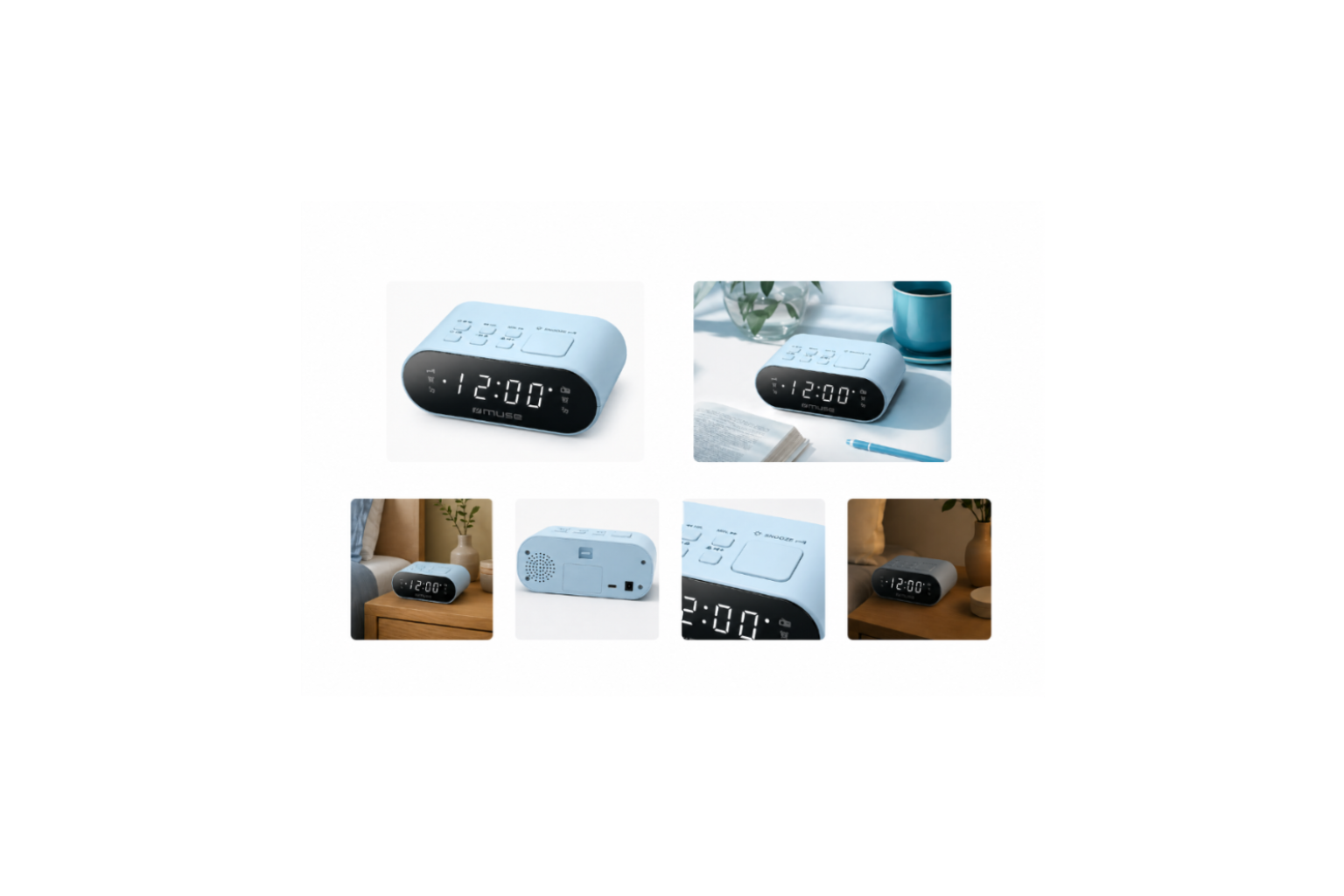 Muse Klokradio M-10 LA lichtblauw
