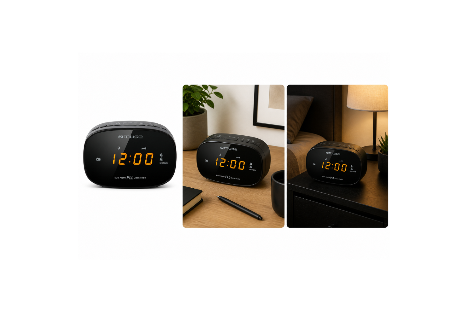 Muse Klokradio M-150 CR Zwart