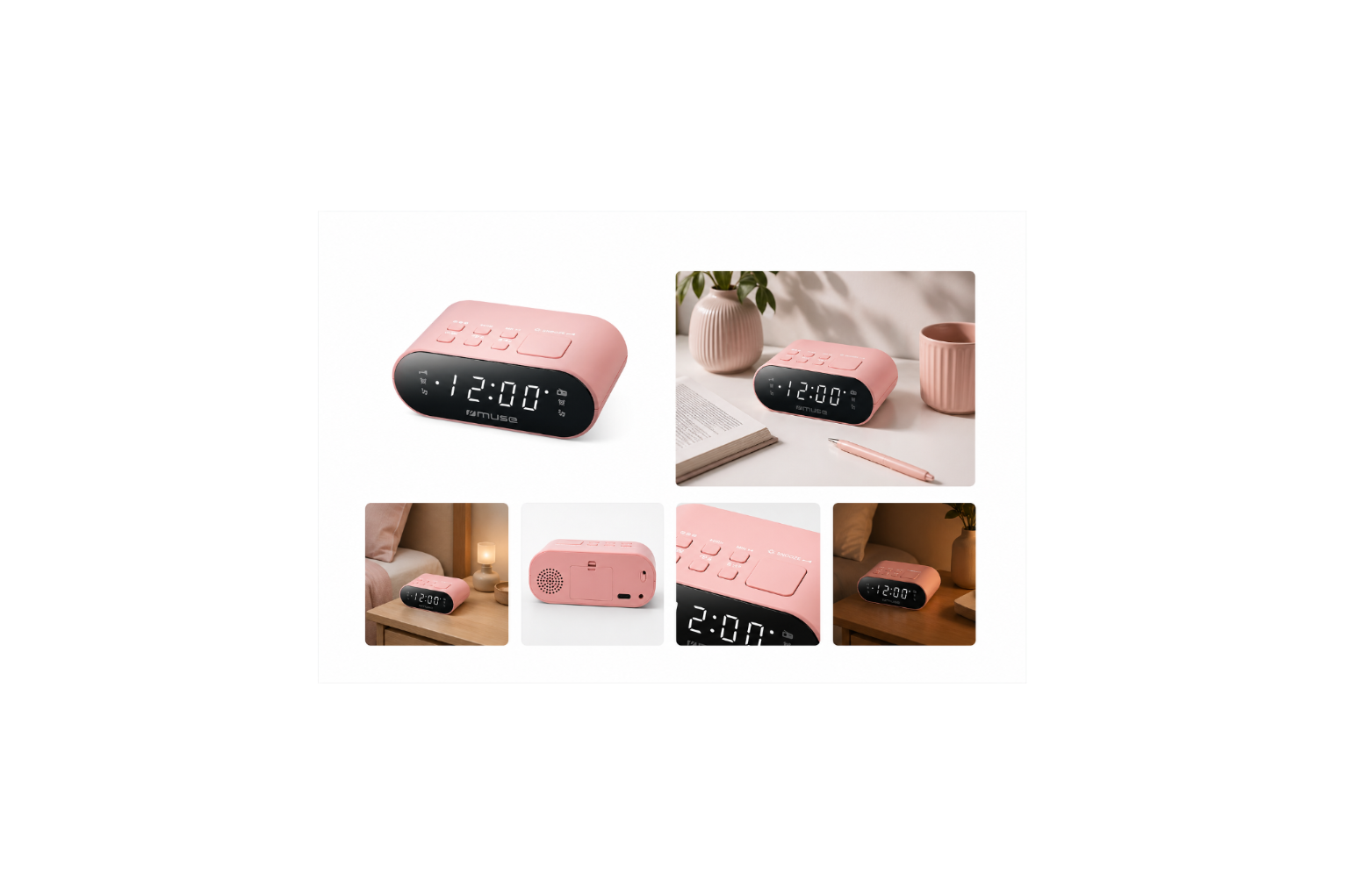 Muse Klokradio M-10 CPK Roze