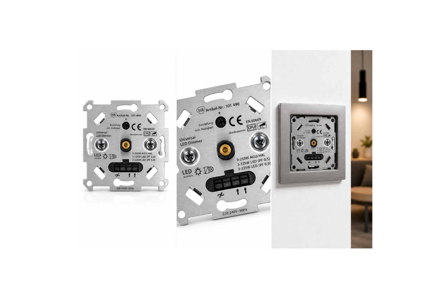 EGB Autodetect-dimmer voor LED + standaard automatische selectie van de dimmodus