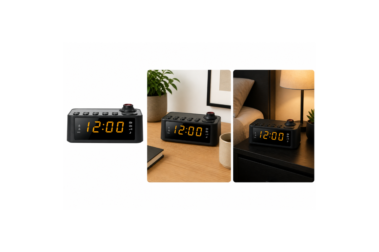 Muse Klokradio M-178 P Zwart met projectie